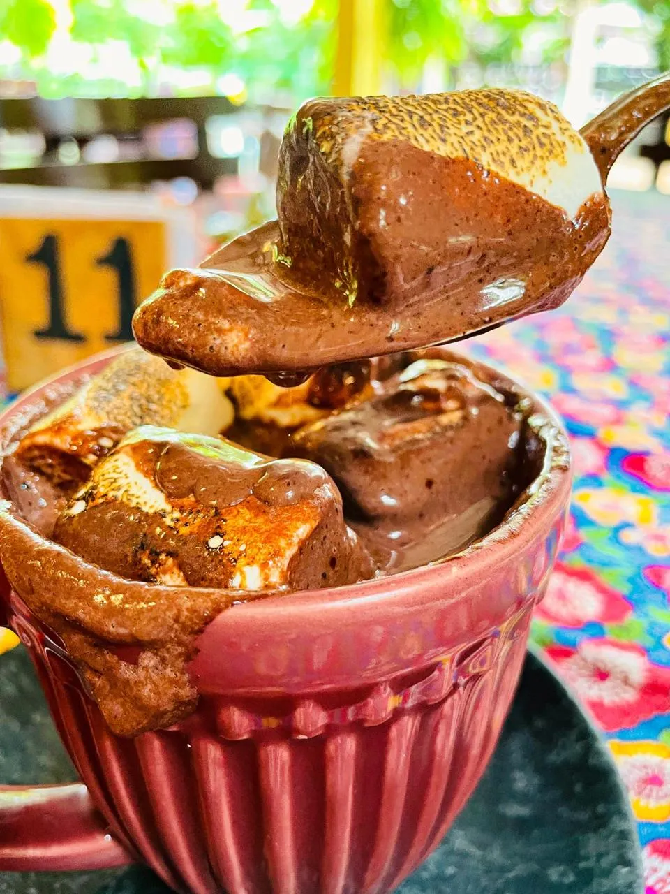 Chocolate quente com marshmallow